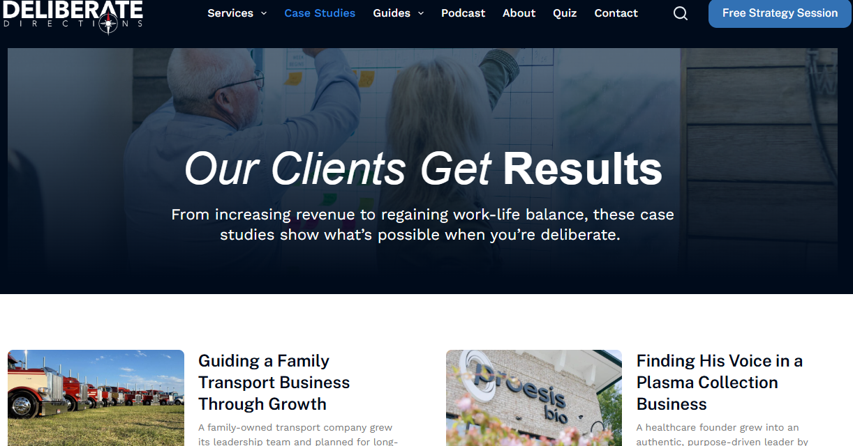Business Blog Post Screenshot